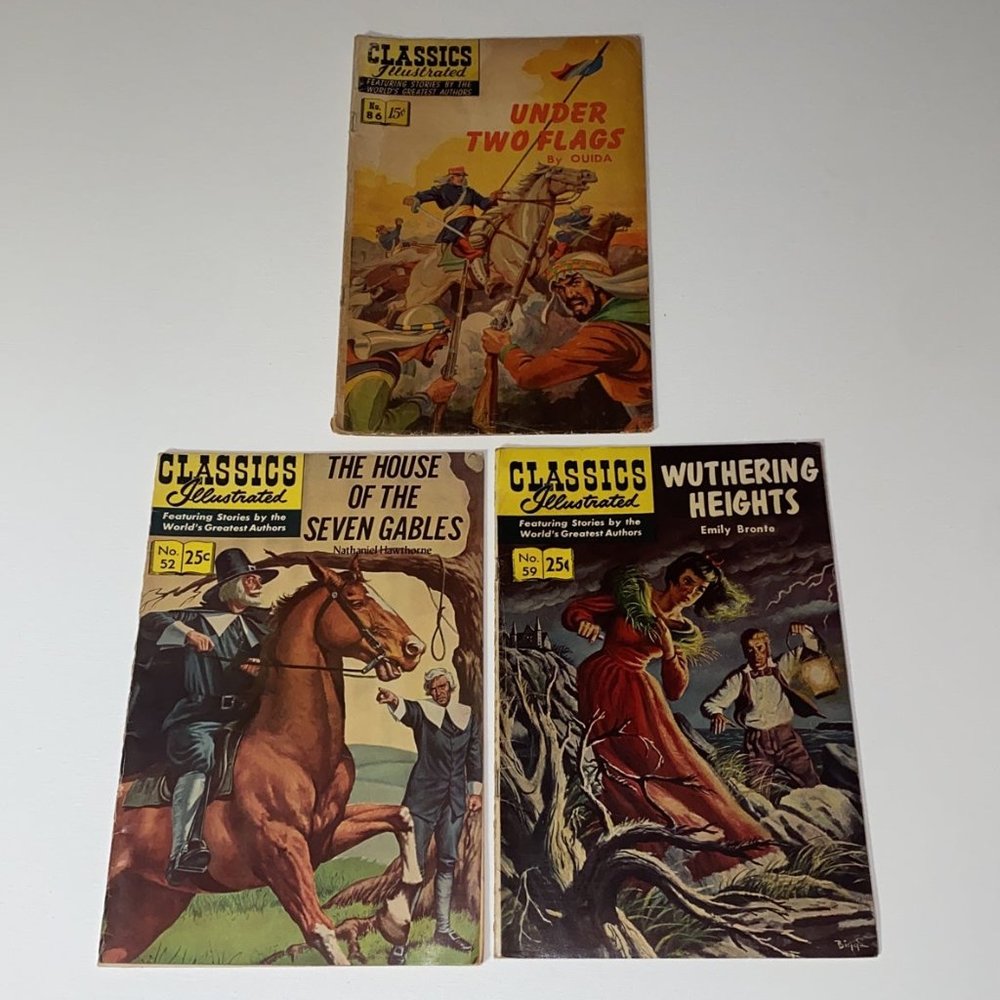 3 VINTAGE CLASSICS ILLUSTRATED COMICS